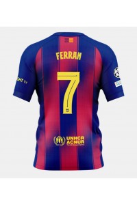 Barcelona Ferran Torres #7 Jalkapallovaatteet Kotipaita 2025-26 Lyhythihainen